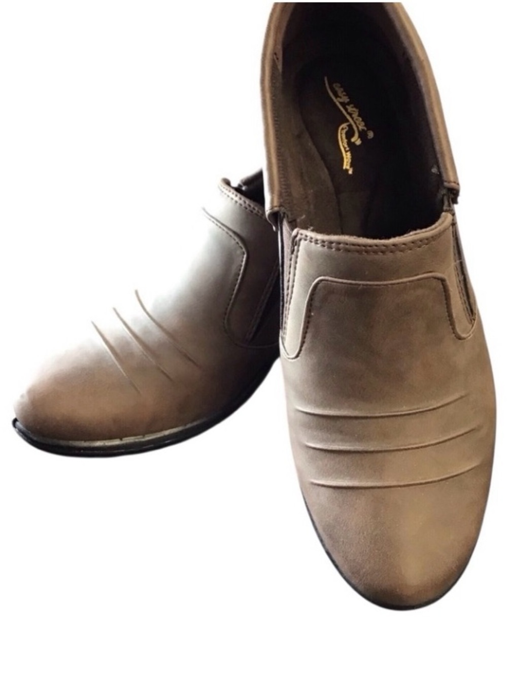 easy street Taupe Brown Slip-On Ankle Booties